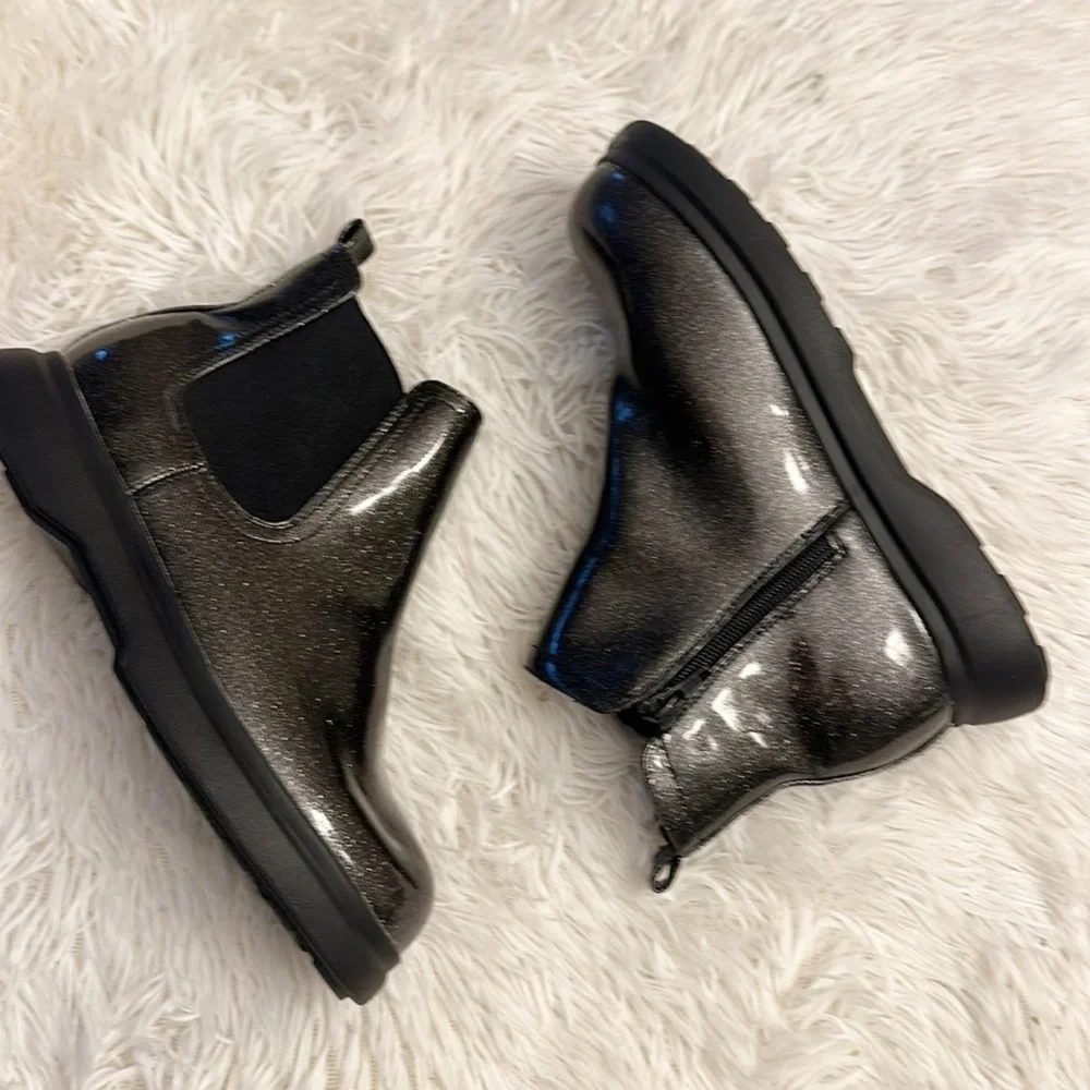 NEW Dolce Vita DV Cole Black Sparkle platform ankle bootie girls size 5
